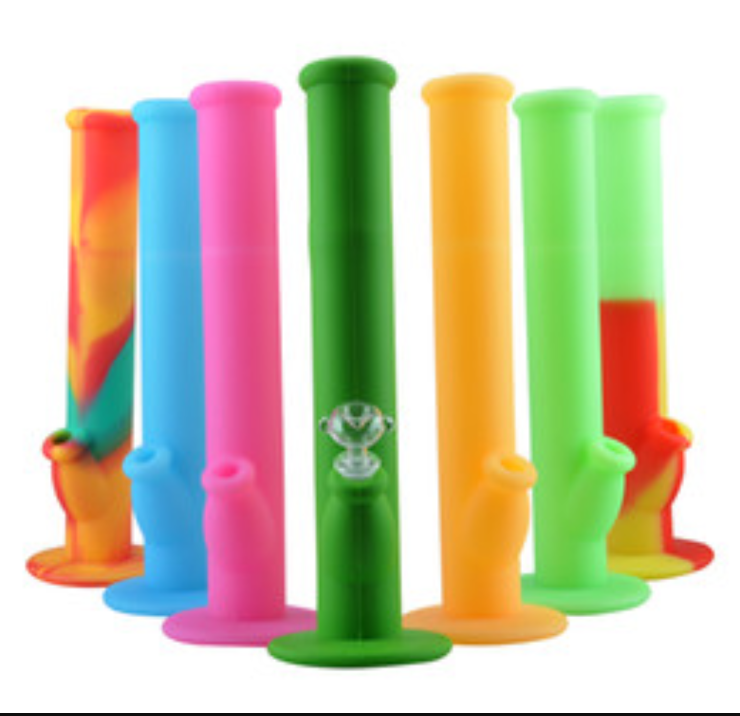 Silicone Straight Tube Water Pipe – The Bomb Headshop