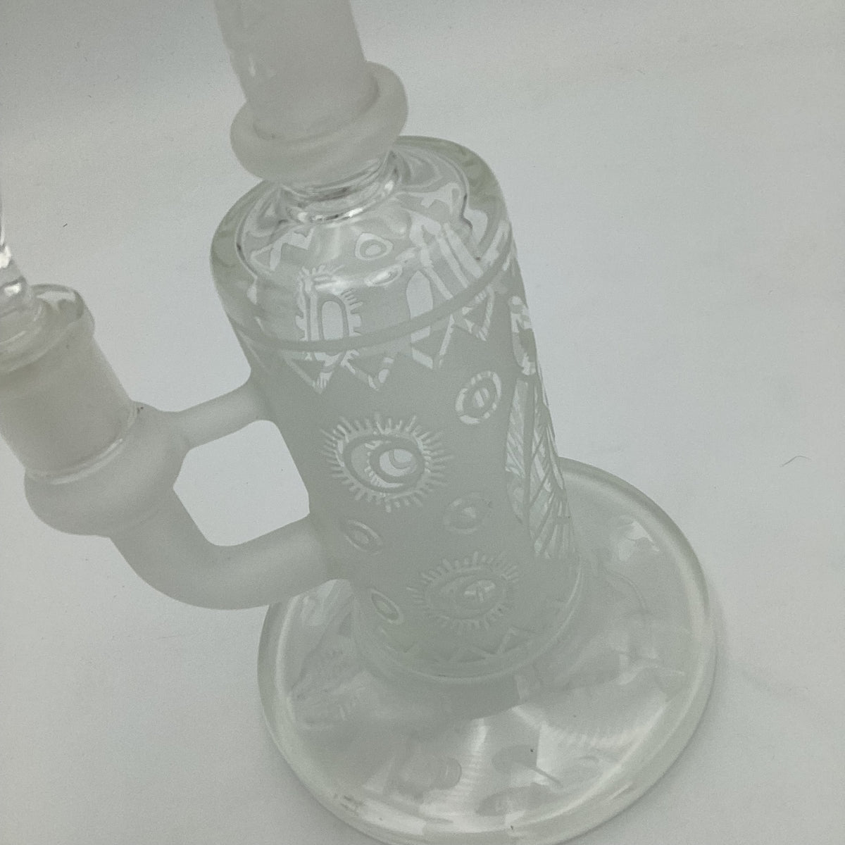 Monster Glass Sand Blasted Egyptian Dog Water Pipe