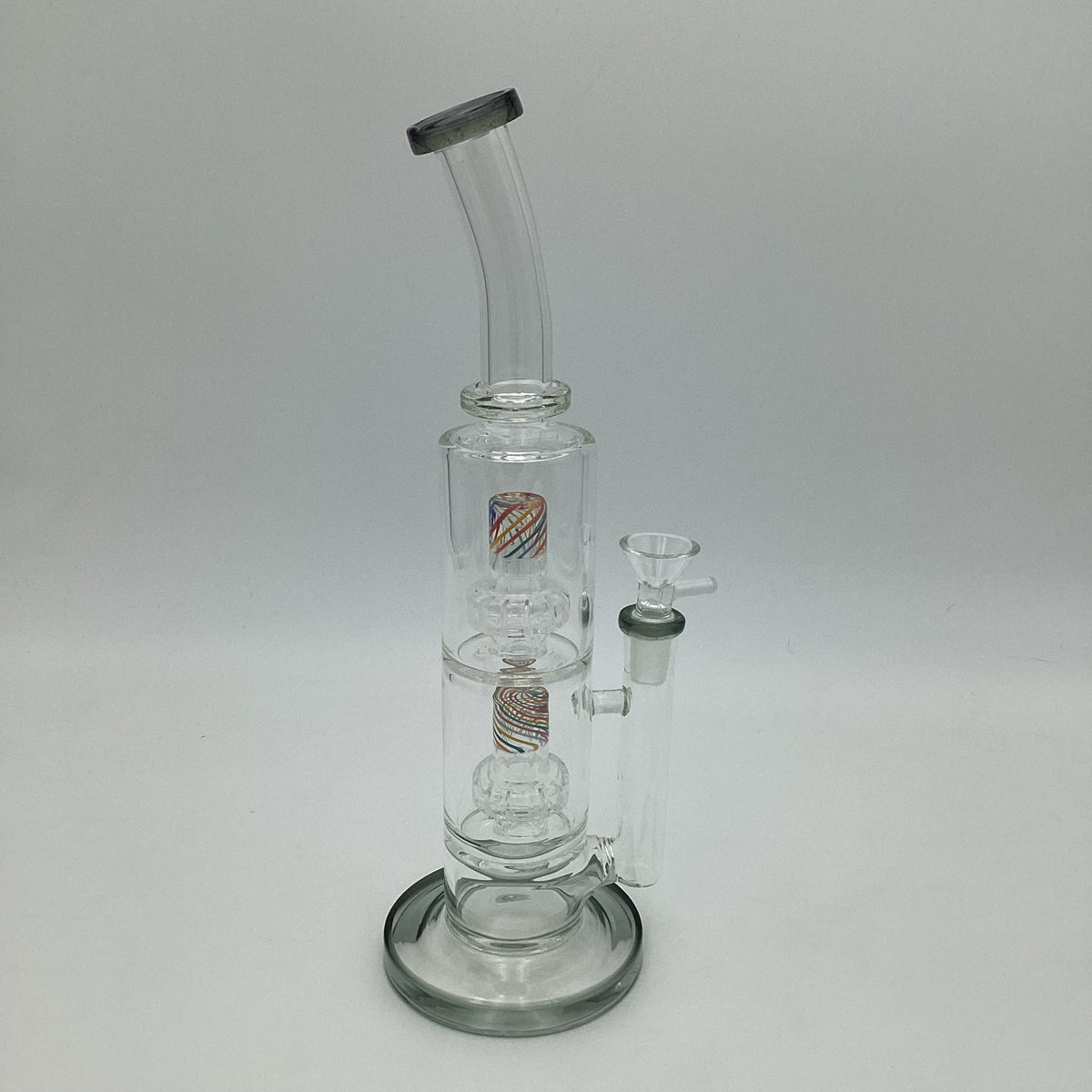 Double WigWag Circ Perc Water Pipe