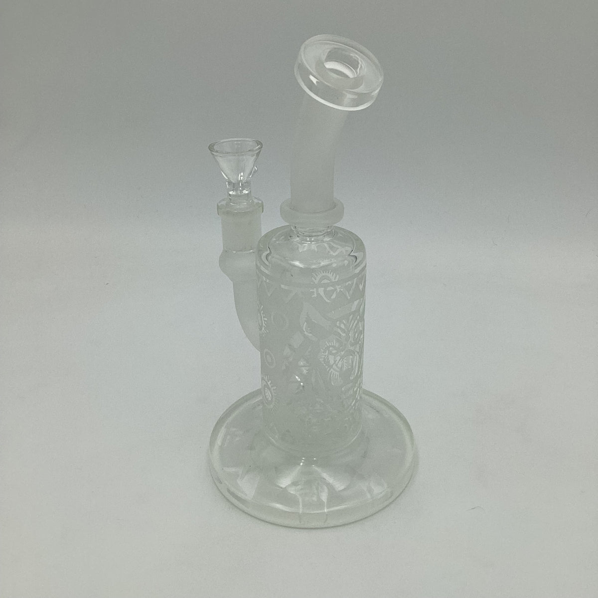 Monster Glass Sand Blasted Egyptian Dog Water Pipe