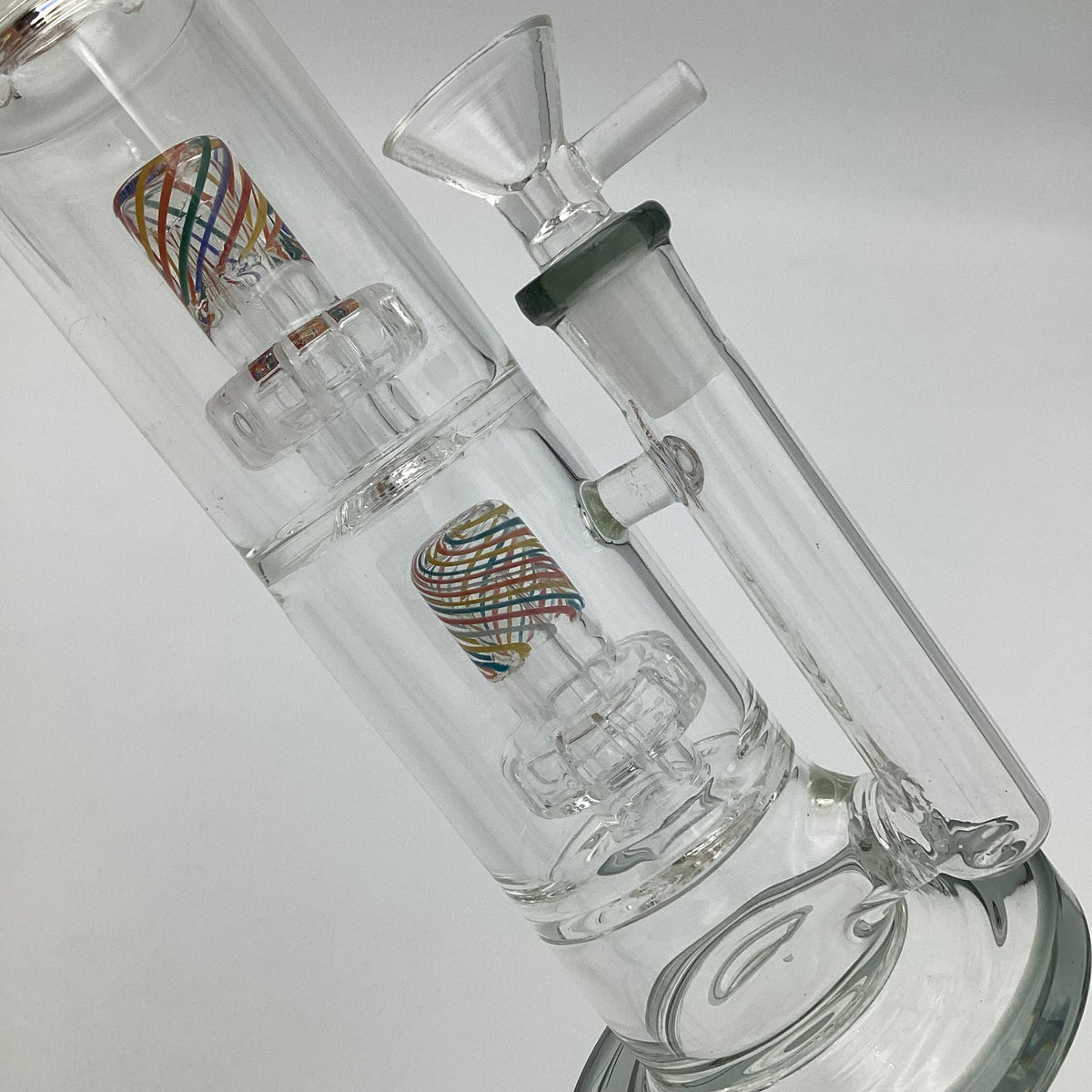 Double WigWag Circ Perc Water Pipe