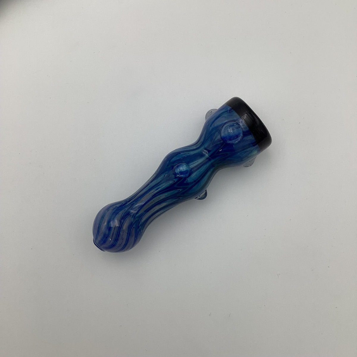 Blue Black Tip Wiggle Chillum