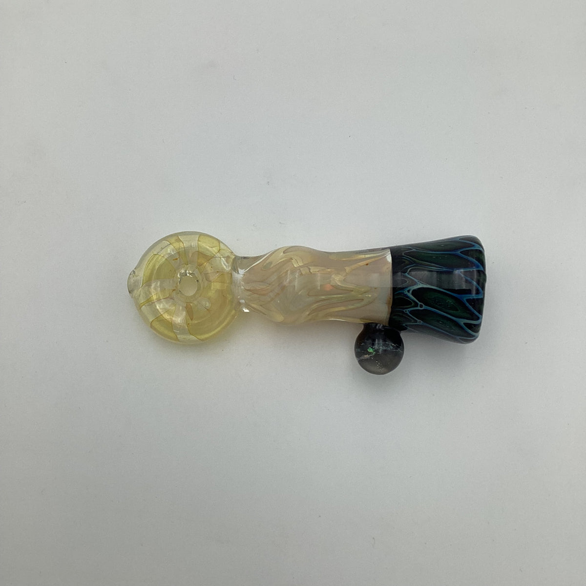 Green Tipped Fumed Mini Donut Chillum