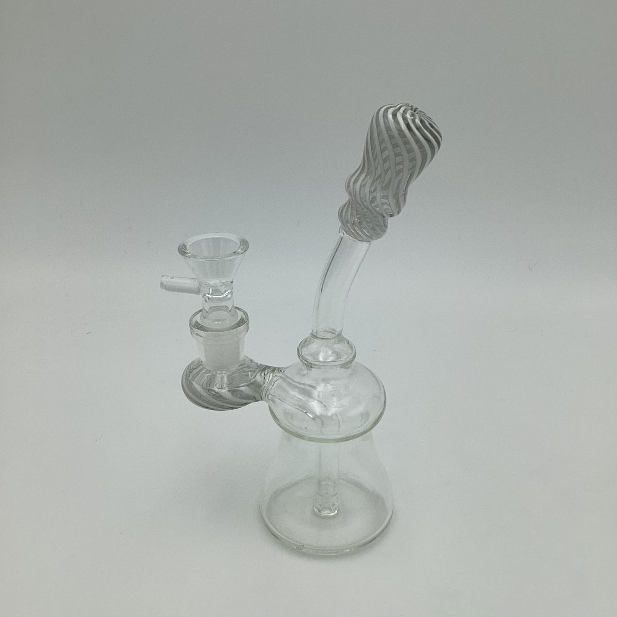 Small Bent Neck Clear Swirl Rig