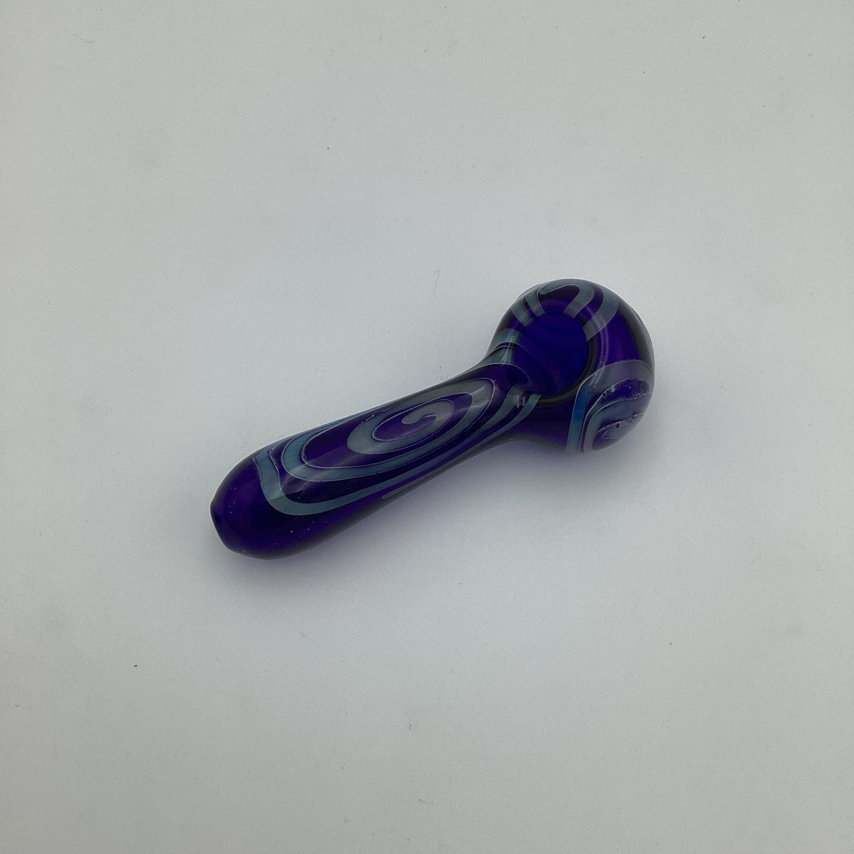 Small Swirl Hand Pipe - Blue