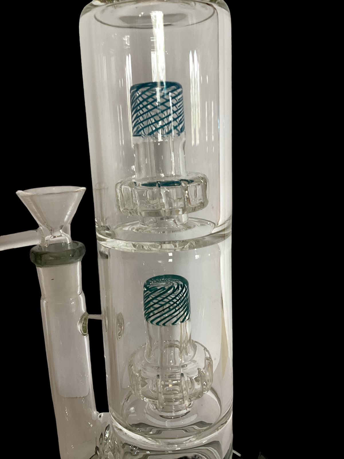 Double WigWag Circ Perc Water Pipe