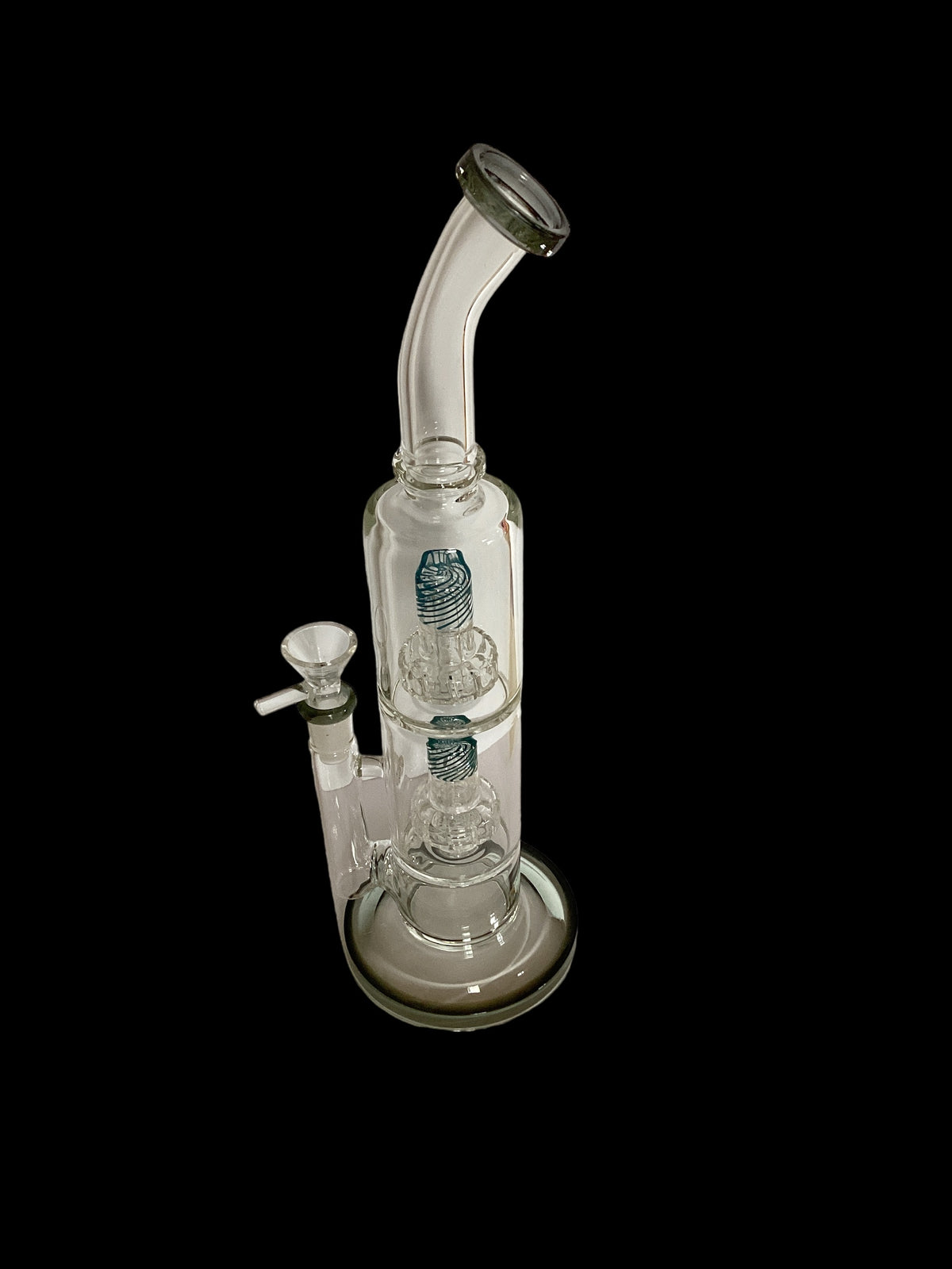 Double WigWag Circ Perc Water Pipe